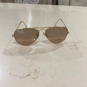 Ray ban gold frame sunglasses